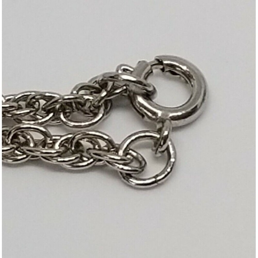 Rebecca Flower Brooch Pendant Silver Tone Openwork Pin Necklace Signed Vintage - Picture 7 of 9